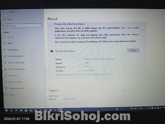 HP Notebook Celeron(R) N3060 500GB HDD